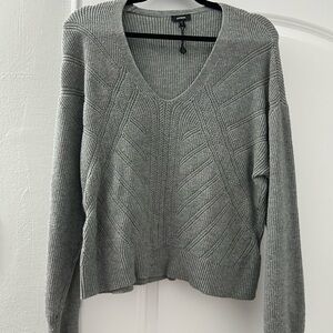 Forever 21 Gray V-Neck Sweater
